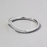 925 Sterling Silver Round Moissanite Ring Gift To Her
