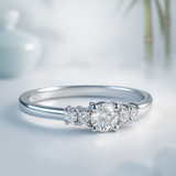 925 Sterling Silver Cubic Zirconia Ring – Romantic Gift to Her