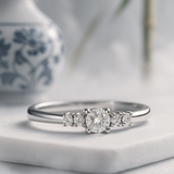 925 Sterling Silver Cubic Zirconia Ring – Romantic Gift to Her