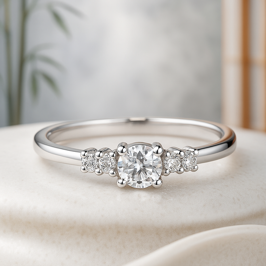 925 Sterling Silver Cubic Zirconia Ring – Romantic Gift to Her