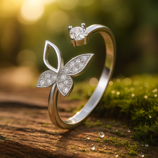 925 Sterling Silver CZ Ring – Gift for Her with Lab Certification