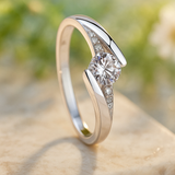 925 Sterling Silver CZ Ring – Elegant & Certified for Women