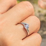 925 Sterling Silver CZ Ring – Elegant & Certified for Women