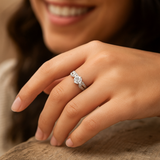 925 Silver Round Cubic Zirconia Ring – Gift-Ready for Women