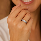 925 Silver Round Cubic Zirconia Ring – Gift-Ready for Women