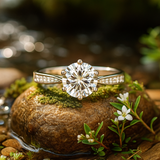 "925 Silver Solitaire Ring – Round-Cut Cubic Zirconia Gift for Her"