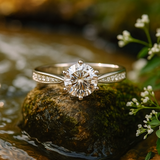 "925 Silver Solitaire Ring – Round-Cut Cubic Zirconia Gift for Her"