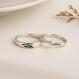 925 Silver Couple Rings – Personalized Gift for Her & Him