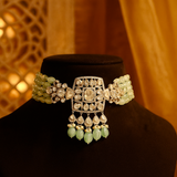 "925 Sterling Silver Necklace – Emerald Green Cubic Zirconia Pendant for Women"