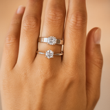 925 Sterling Silver Couple Rings with CZ – Personalized Gift for Engagement or Anniversary