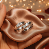 925 Silver Adjustable Couple Rings – Sun & Moon Engraved Promise Bands