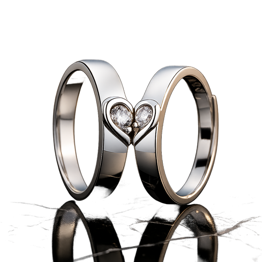 925 Silver Heart Rings – Trendy Couples Jewelry