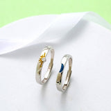 925 Sterling Silversun and moon couple ring meaning Gift To Her