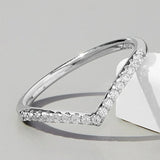 925 Sterling Silver Round Moissanite Ring Gift To Her