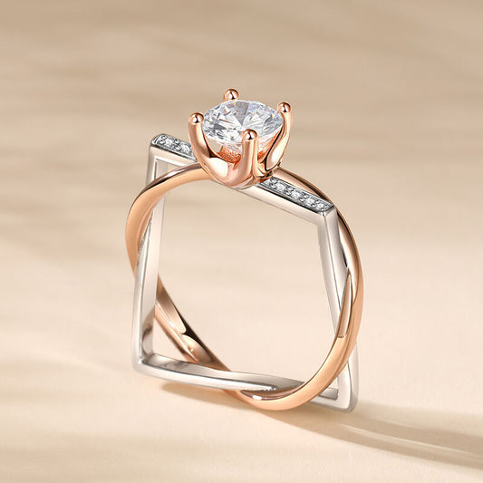 925 Sterling Silver Round Moissanite  Timeless Elegance for Every Occasion