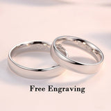 925 Sterling Silver Couples Rings – Matching Band Promise Rings for Him & Her