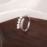 925 Sterling Silver Natural Pearl Ring – Elegant Gift for Women