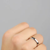 925 Silver Matching Promise Rings – Couple Band Set for Him & Her