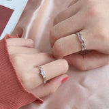 925 Sterling Silver Couples Rings Promise Rings for Couples Matching Rings Adjustable in Size Anniversary Gift Couples Rings for Couples His and Her Ring Set with Engraving