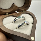 Matching Promise Rings for Couples – Adjustable Engraved His & Her Ring Set