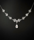 925 Sterling Silver Cubic Zirconia Wedding Necklace Set – Perfect Gift for Her