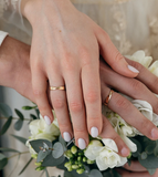 925 Sterling Silver Wedding Rings Set 18K Yellow Gold Plated Ring Gift To Her