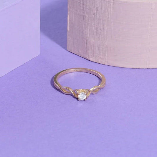 925 Sterling Silver Cubic Zirconia Ring- Matching  Rings with Engraving | Gift for Her