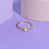 925 Sterling Silver Cubic Zirconia Ring- Matching  Rings with Engraving | Gift for Her