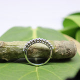 Elegant Sterling Silver Half-Eternity Ring with Sparkling Cubic Zirconia