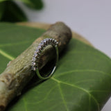 Elegant Sterling Silver Half-Eternity Ring with Sparkling Cubic Zirconia