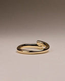 Minimalist Gold-Plated Adjustable Ring with Dazzling CZ Stones