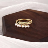 925 Sterling Silver Natural Pearl Ring – Elegant Gift for Women