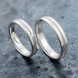 925 Sterling Silver Couple Rings Wedding Band Gift Ring