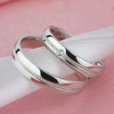 925 Sterling Silver Couple Rings Wedding Band Gift Ring