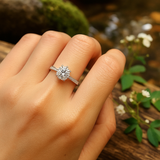 "925 Silver Solitaire Ring – Round-Cut Cubic Zirconia Gift for Her"