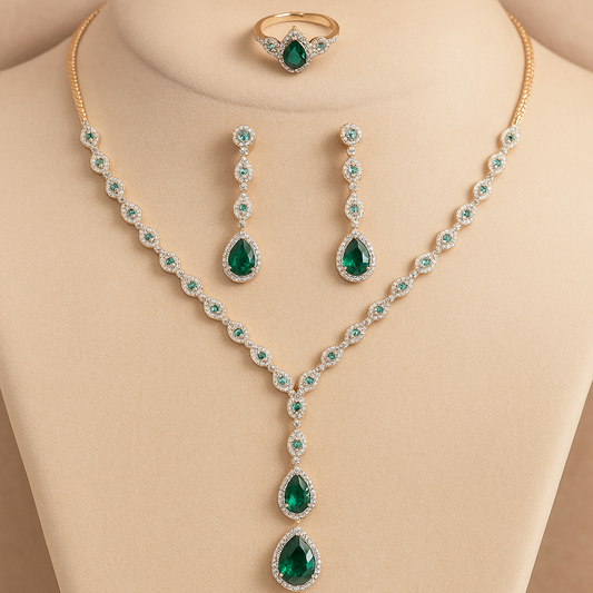 Elegant 925 Sterling Silver Necklace Set – Timeless & Classic