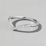 925 Sterling Silver Round Moissanite Ring Gift To Her