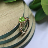 Peridot Teardrop Infinity Ring in Rose Gold Finish 925 Sterling Silver Ring