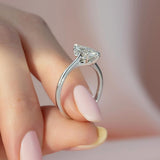 Marquise-Cut Solitaire Cubic Zirconia Ring in  925 Sterling Silver