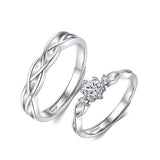 Valentine Couple Rings – 925 Silver Love Jewelry Gift