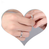 Valentine Couple Rings – 925 Silver Love Jewelry Gift