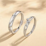925 Sterling Silver Tow Stone Moissanite Couple Ring Gift For Love
